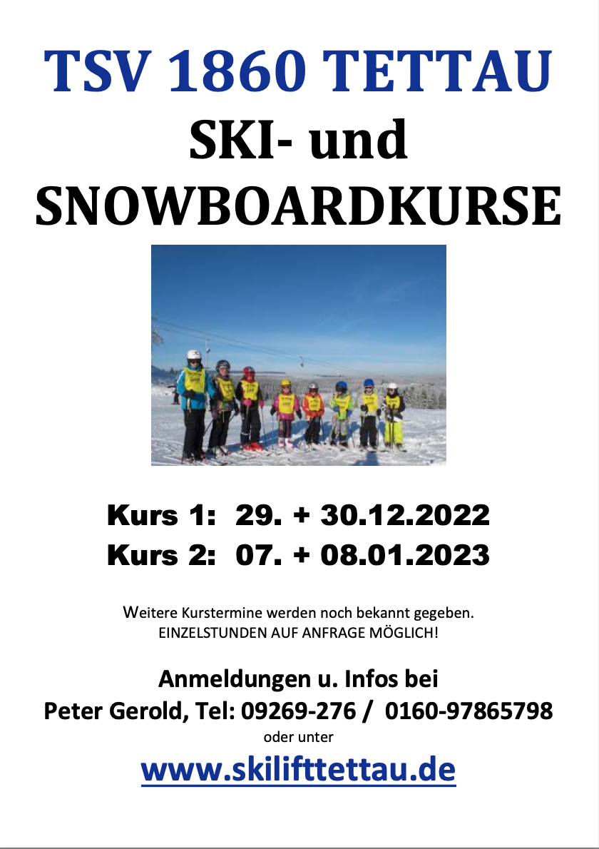TSV 1860 Tettau Ski- und Snowboardkurse