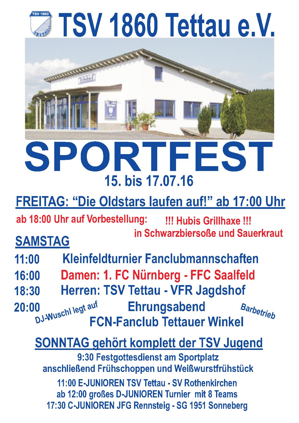 Sportfest 2016 – Programm