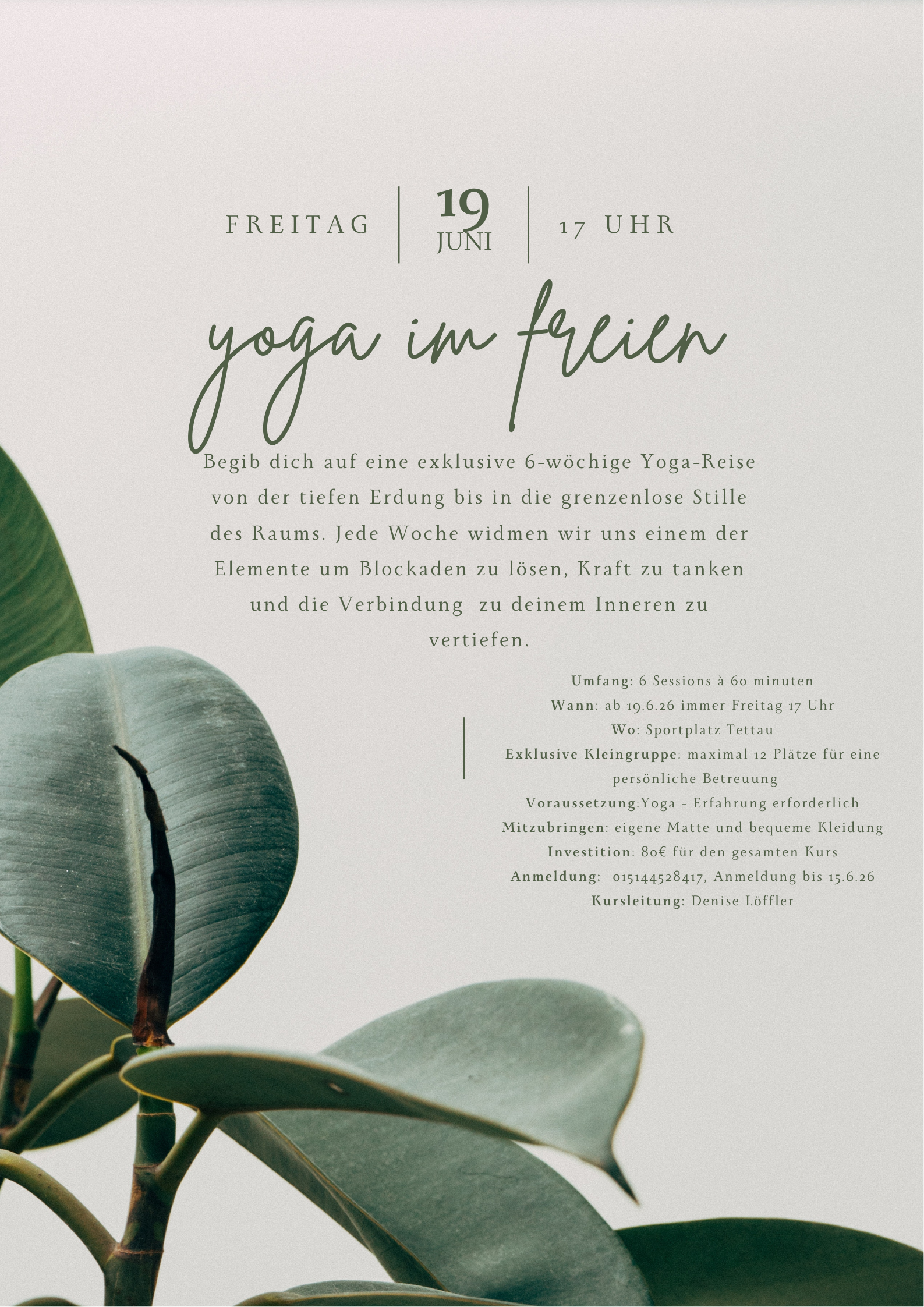 Yoga beim TSV – Auszeit unter freiem Himmel